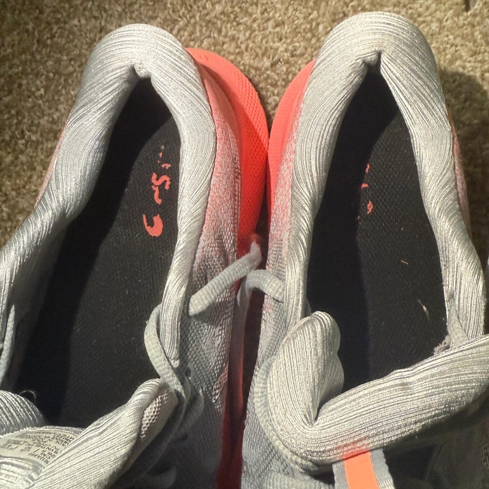 ASICS Women's Athletic Shoes - Gray and Coral - Picture 7 of 8